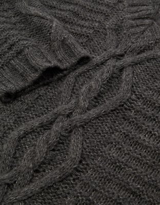 Женские свитеры American Eagle AE Oversized Cable Knit V-Neck Sweater — фото 5