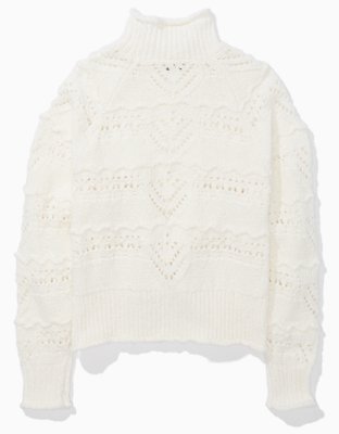 AE Fringe Turtleneck Sweater