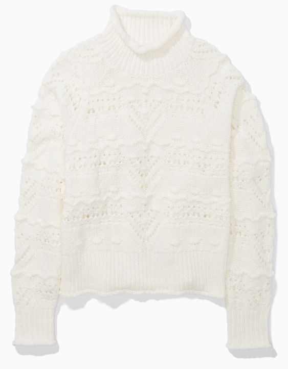 AE Fringe Turtleneck Sweater