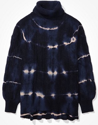 AE Oversized Tie Dye Turtleneck Sweater