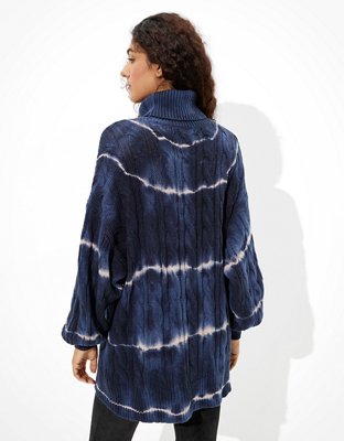 AE Oversized Tie Dye Turtleneck Sweater