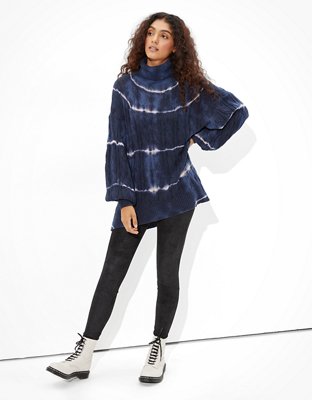 AE Oversized Tie Dye Turtleneck Sweater