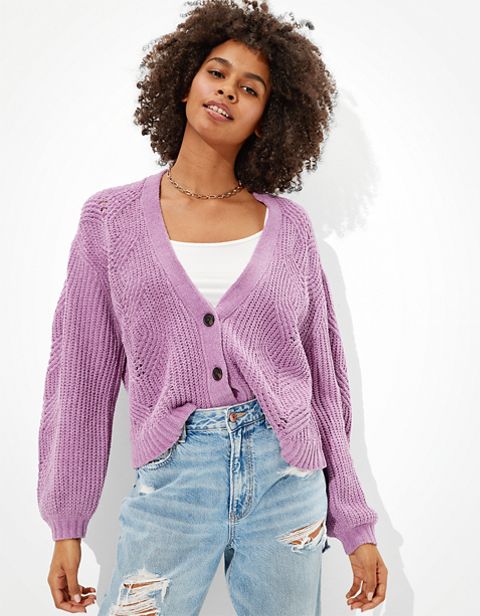 Женские кардиганы American Eagle AE Chenille Oversized Cardigan
