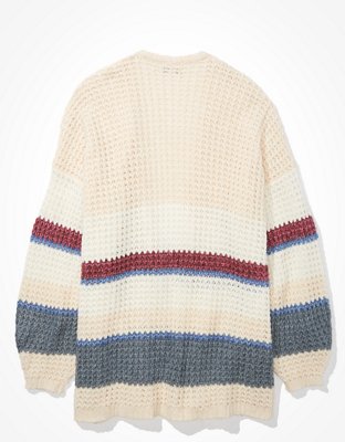 AE Oversized Striped Cardigan