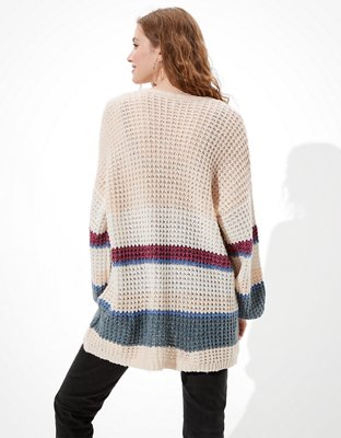 AE Oversized Striped Cardigan