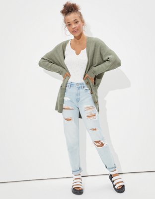 AE Oversized Dreamspun Button Up Cardigan