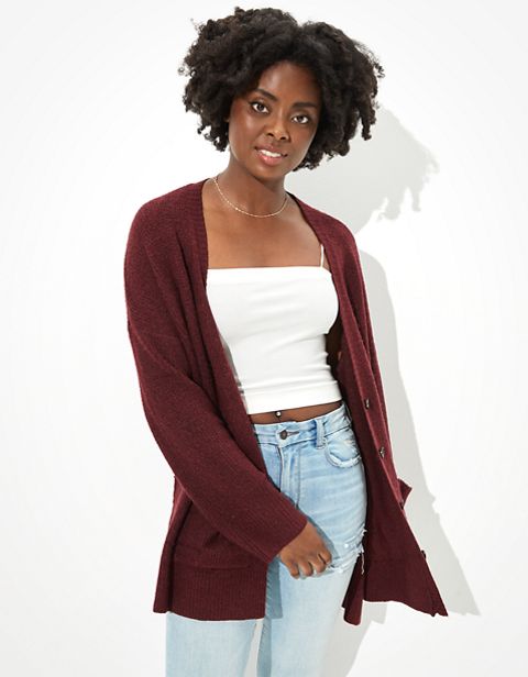 Женские кардиганы American Eagle AE Oversized Dreamspun Button Up Cardigan