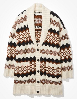 AE Oversized Fairisle Cardigan