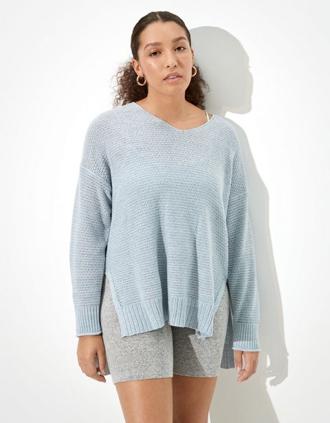Женские свитеры American Eagle AE Oversized V-Neck Sweater