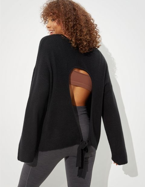 Женские свитеры American Eagle AE Tie Back Crew Neck Sweater