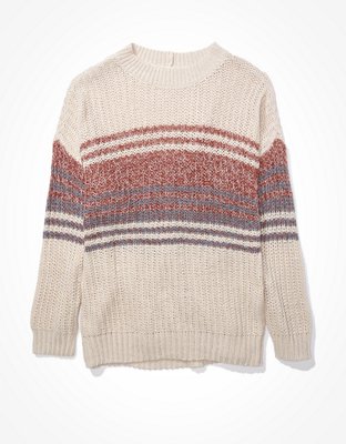 AE Oversized Striped Crew Neck Sweater