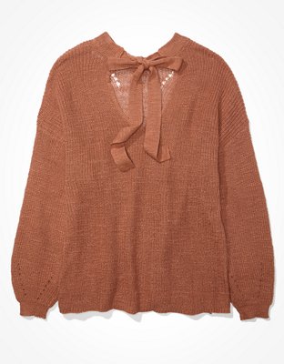 AE Tie Back Crew Neck Sweater