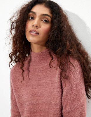 AE Eyelash Mock Neck Sweater