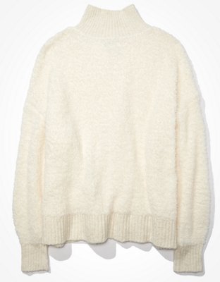AE Oversized Sherpa Henley Sweater
