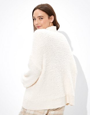 AE Oversized Sherpa Henley Sweater