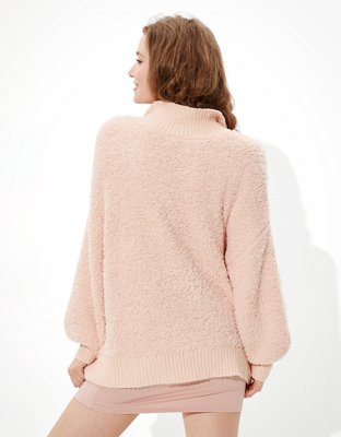 AE Oversized Sherpa Henley Sweater