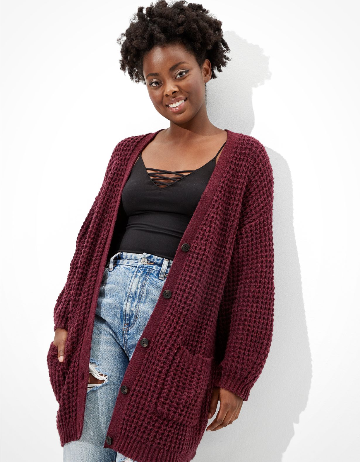 AE Oversized Button Up Cardigan