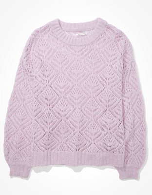 AE Pointelle Crew Neck Sweater