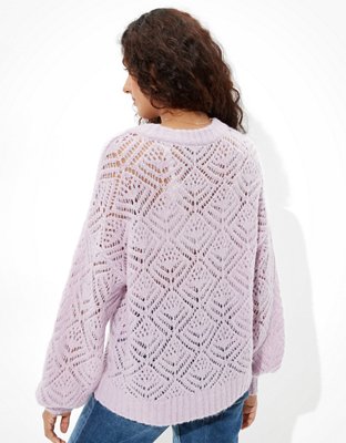 AE Pointelle Crew Neck Sweater