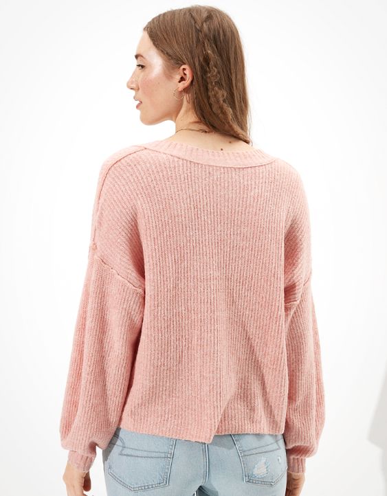 AE Dreamspun Cropped V-Neck Sweater