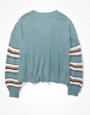 AE Dreamspun Cropped V-Neck Sweater