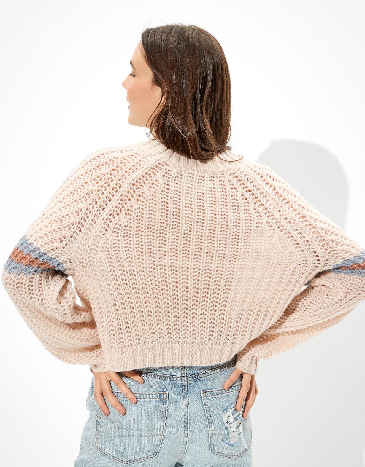 AE Cropped Crew Neck Sweater
