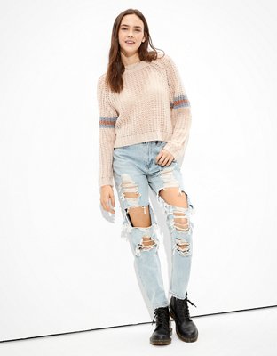AE Cropped Crew Neck Sweater