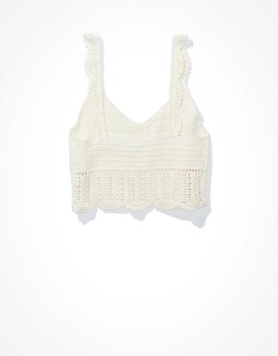 Женские топы American Eagle AE Crochet Tank Top — фото 4