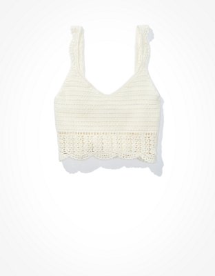 Женские топы American Eagle AE Crochet Tank Top — фото 3