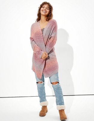 Женские кардиганы American Eagle AE Oversized Space Dye Cardigan — фото 5