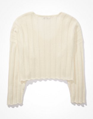 AE Cropped V-Neck Sweater