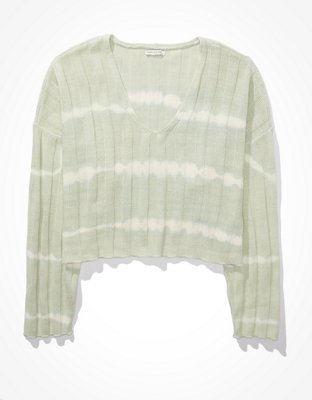 AE Tie-Dye V-Neck Sweater