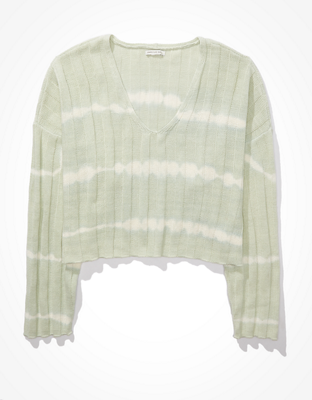 AE Tie-Dye V-Neck Sweater