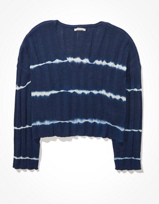 AE Tie-Dye V-Neck Sweater