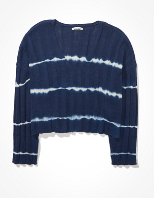 AE Tie-Dye V-Neck Sweater