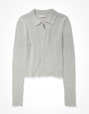 AE Cropped Polo Sweater