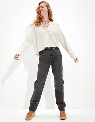 AE Textured Henley Sweater