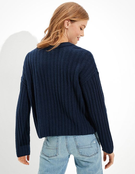 AE Ribbed Henley Sweater