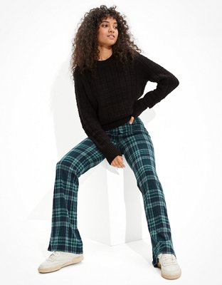 AE Suéter con cuello redondo y textura tipo waffle