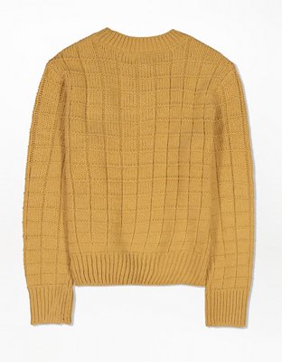 AE Waffle Crew Neck Sweater