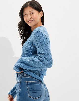Женские свитеры American Eagle AE Waffle Crew Neck Sweater — фото 2