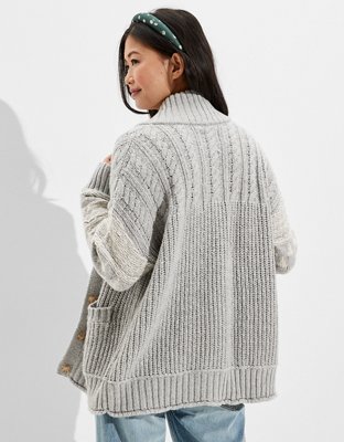 Женские кардиганы American Eagle AE Oversized Fairisle Button-Up Cardigan — фото 2