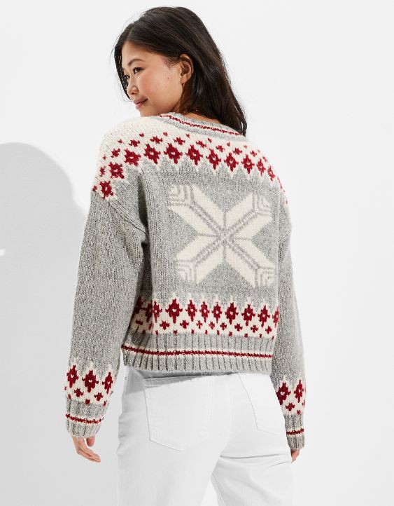 AE Cable Knit Crew Sweater