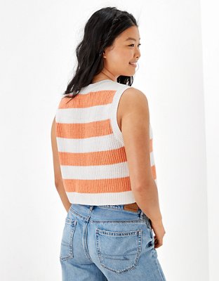 AE Striped Sweater Tank Top