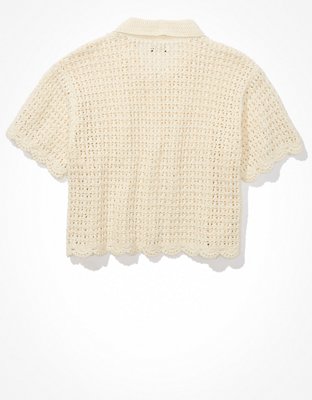 AE Crochet Polo Shirt