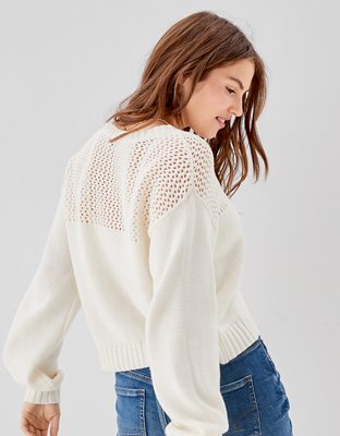 Женские свитеры American Eagle AE Open Weave Sweater — фото 2