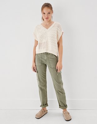 AE Oversized Patchwork Sweater Vest