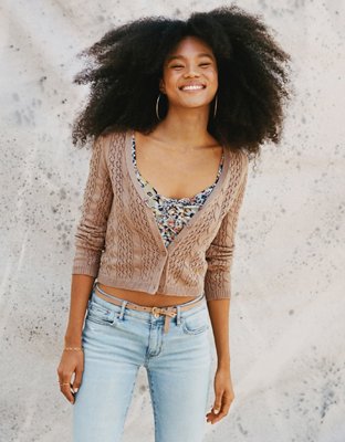 Aerie pointelle outlet sweater