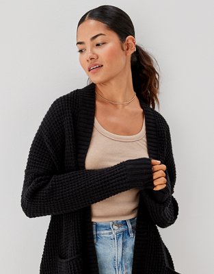 AE Checkered Knit Cardigan