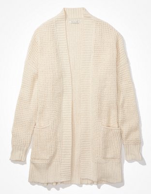 American eagle 2025 cream cardigan